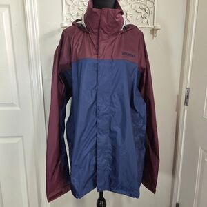 Marmot Men's Two-Tone Jacket - Blue and Burgundy Size XXL